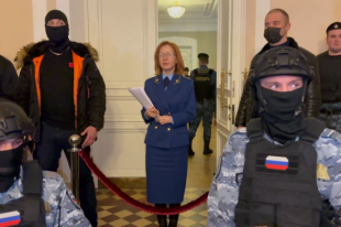Надежда Тихонова перед журналистами.
