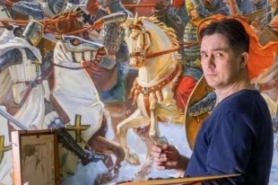 Художник исторического жанра Евгений Емельянов.