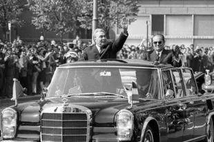 Генеральный секретарь ЦК КПСС Леонид Брежнев и президент СФРЮ Иосип Броз Тито. 1971 г.